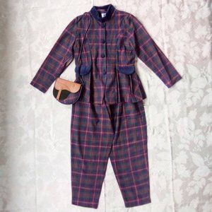 Vintage Heartstrings Girl's 3 Piece Plaid Set